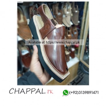 STYLISH PESHAWARI CHAPPAL PURE HANDMADE CAPTAIN KHERI