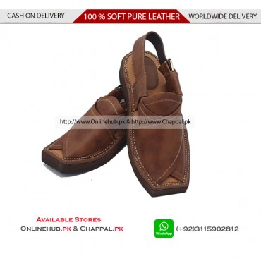 KAPTAAN CHAPPAL CAMEL COLOR PURE LEATHER DISCOUNT PRICE