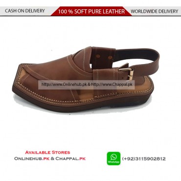KAPTAAN CHAPPAL CAMEL COLOR PURE LEATHER DISCOUNT PRICE