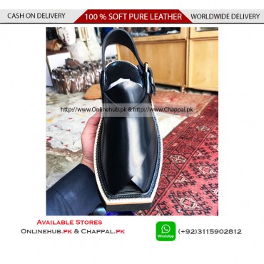 PAKISTAN PRESIDENT ARIF ALVI CHAPPAL IN BLACK COLOR