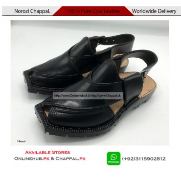 NOROZI KHERI DOUBLE SOLE DESIGNS IN BLACK COLOR LEATHER