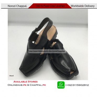 NOROZI KHERI DOUBLE SOLE DESIGNS IN BLACK COLOR LEATHER