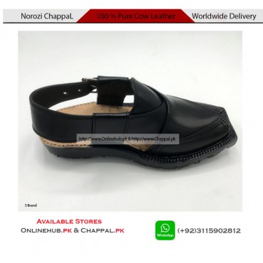 NOROZI KHERI DOUBLE SOLE DESIGNS IN BLACK COLOR LEATHER