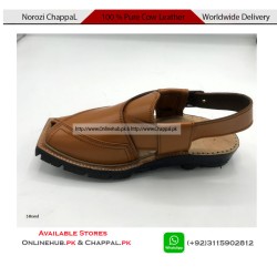 Classic Brown Leather Norozi Chappal Sandals - NOZ011