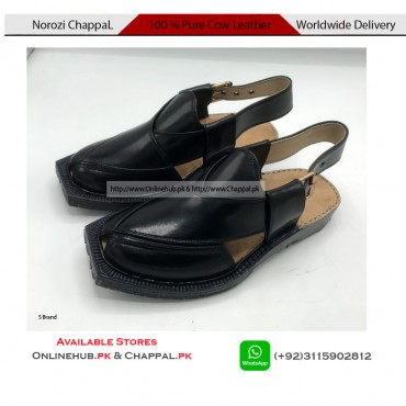 NOROZI KHERI IN ROUND SHAPE DESIGN PURE BLACK COLOR LEATHER