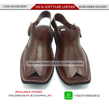 LATEST MEN'S PESHAWARI SANDALS PURE SOFT LEATHER 