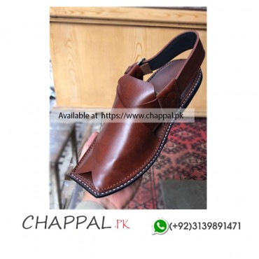 PESHAWARI CHAPPAL IN UPPER TOUCH DESIGN COLOR BROWN