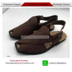 Classic Brown Leather Peshawari Chappal Mens Sandals - PS031