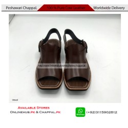 Classic Brown Leather Peshawari Chappal Mens Sandal - PS036