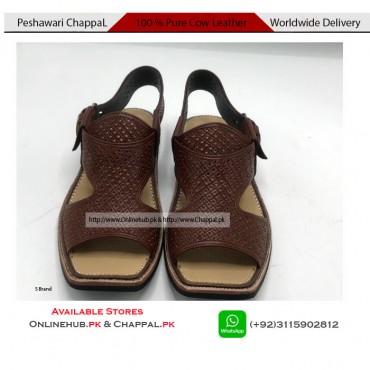 PESHAWARI CHAPPAL IN CHOCOLATE BROWN COLOR PURE LEATHTER