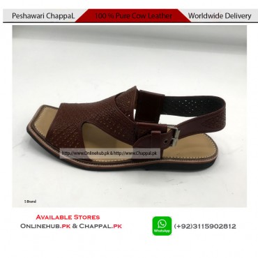 PESHAWARI CHAPPAL IN CHOCOLATE BROWN COLOR PURE LEATHTER