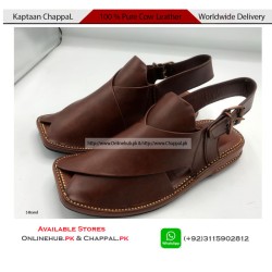 Kaptaan Leather Chappal Brown Mens Traditional Sandal - PS074