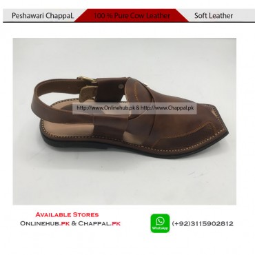 PESHAWARI CHAPPAL JUNAID JAMSHED STYLE PURE LEATHER SANDALS