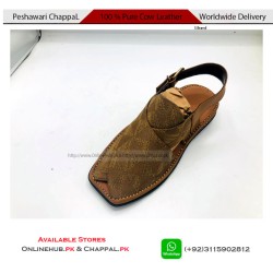 Classic Brown Pure Leather Peshawari Chappal - PS196