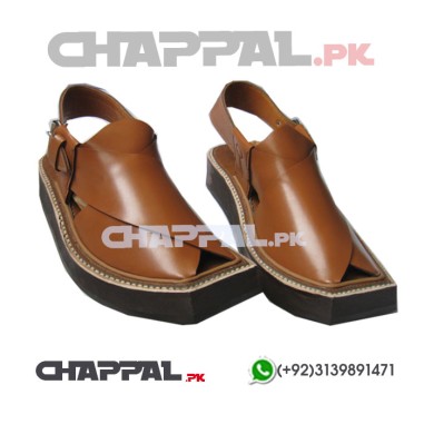 Classic Brown Leather Peshawari Chappal Sandal - CH93