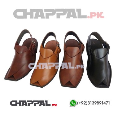 Traditional Leather Peshawari Chappal Mens Footwear - PES95