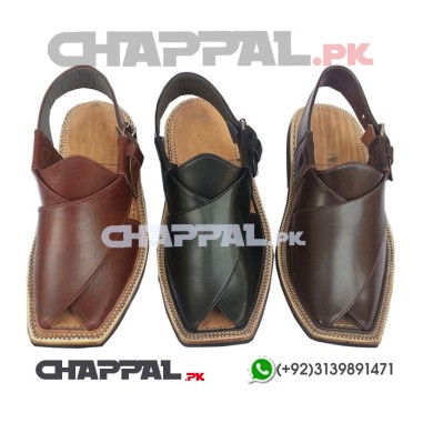 Traditional Leather Peshawari Chappal Sandal - PES96